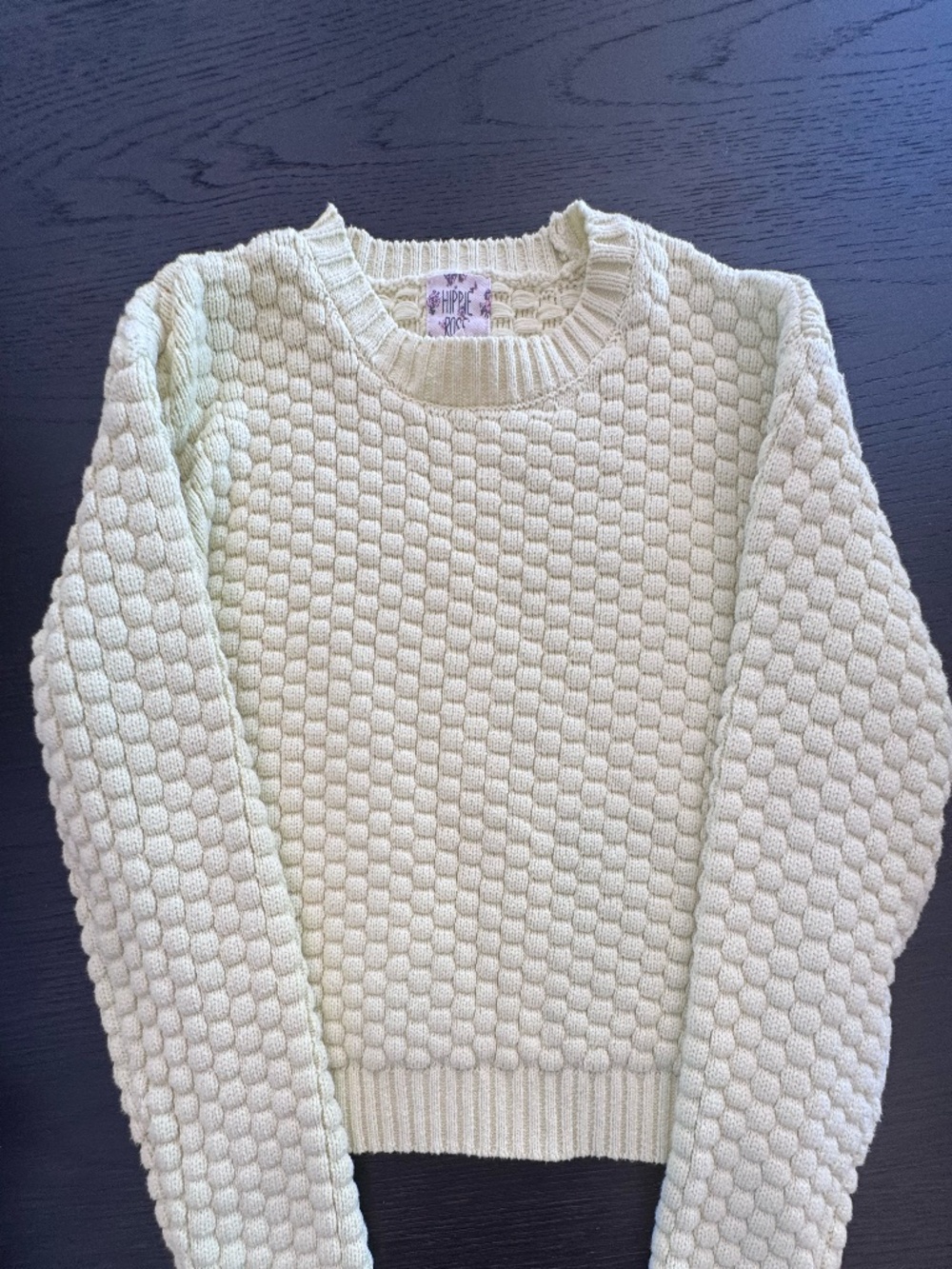 Girls Oversized Sweater-Light neon green